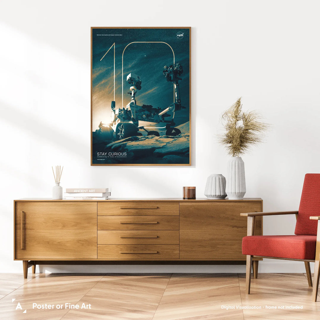 Curiosity 10th Anniversary NASA Poster