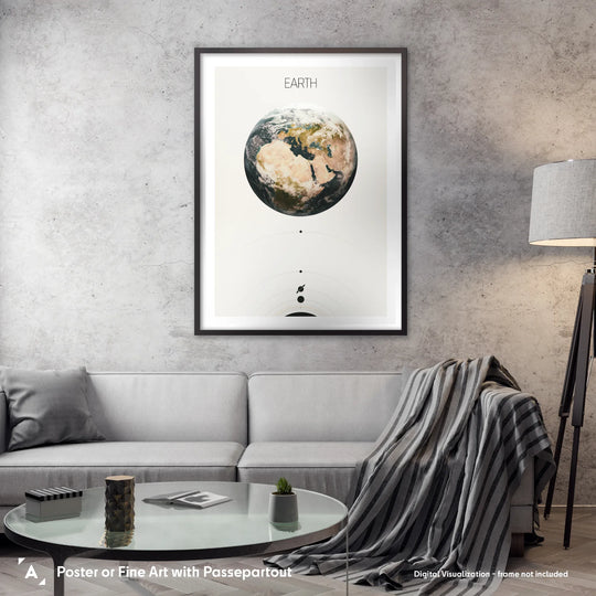 Solar System Light: Earth Poster