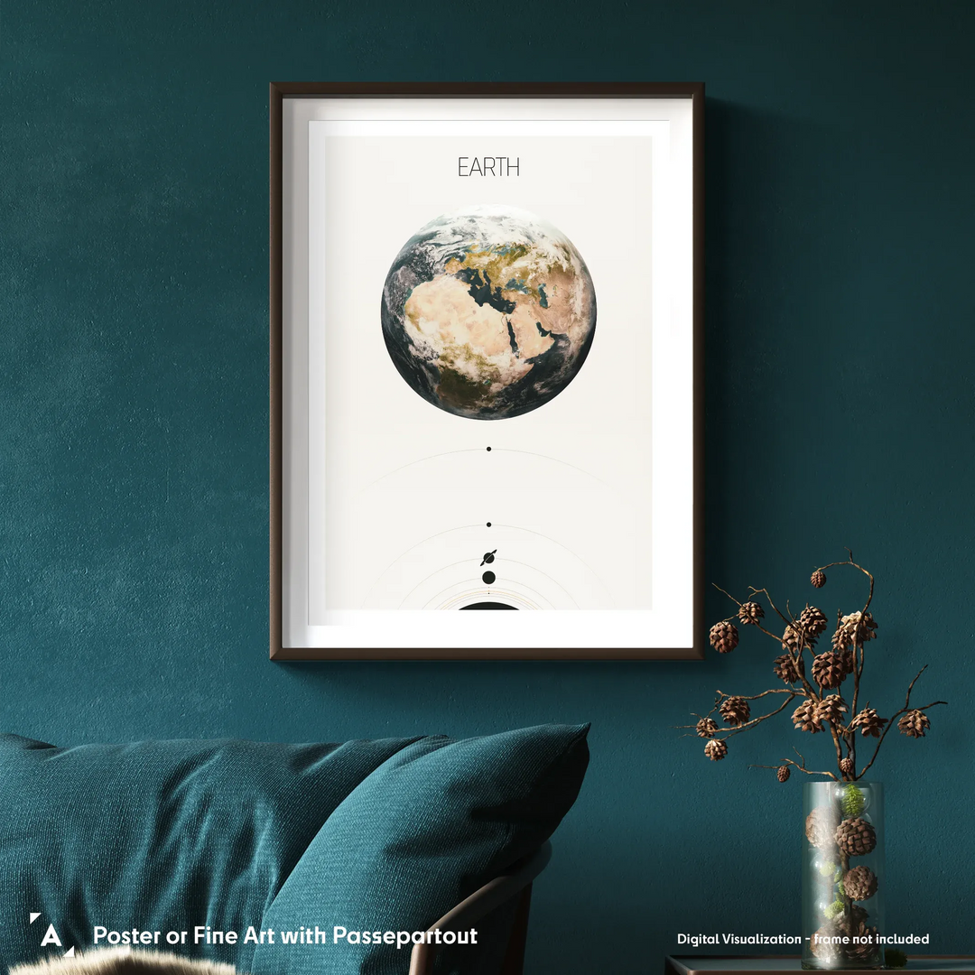 Solar System Light: Earth Poster