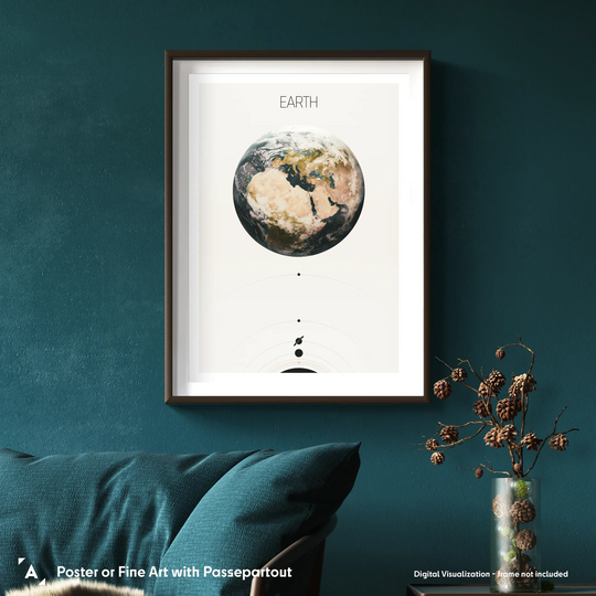 Solar System Light: Earth Poster