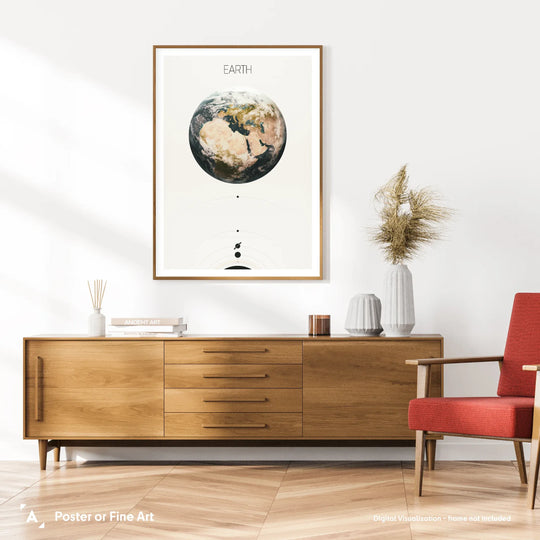 Solar System Light: Earth Poster