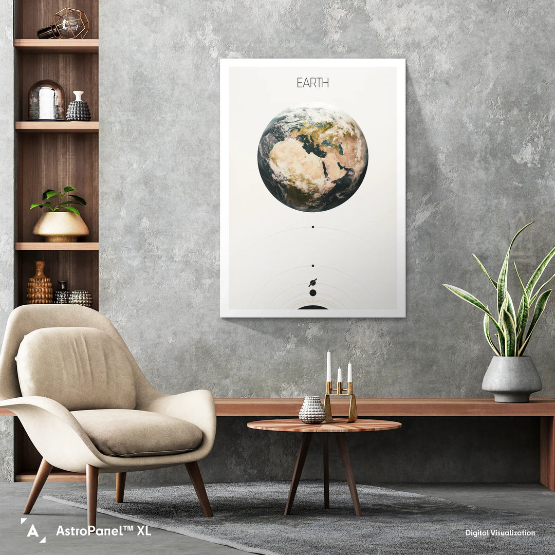 Solar System Light: Earth Poster
