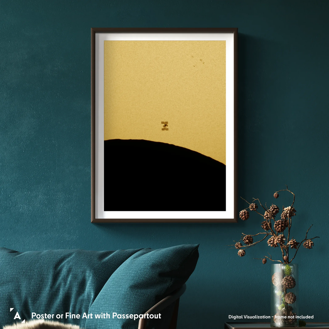 Bartosz Wojczyński: ISS Transit During Solar Eclipse Poster