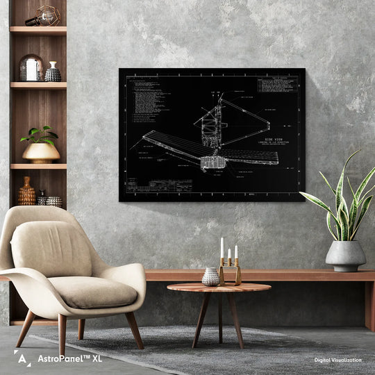 James Webb Space Telescope: Technical Diagram (Black)