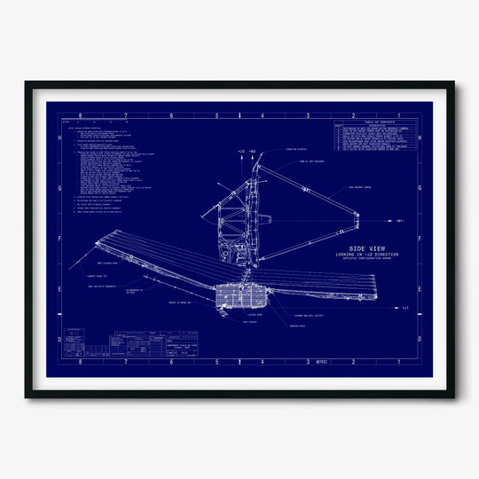 James Webb Space Telescope: Technical Diagram (Blue)