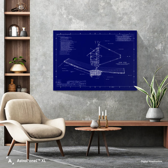 James Webb Space Telescope: Technical Diagram (Blue)