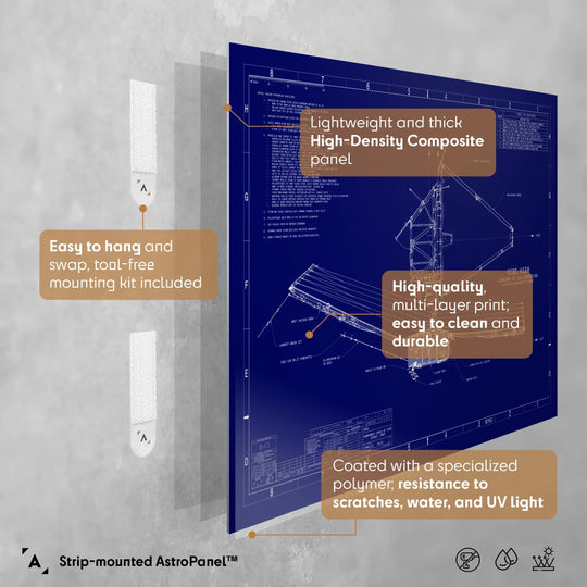 James Webb Space Telescope: Technical Diagram (Blue)