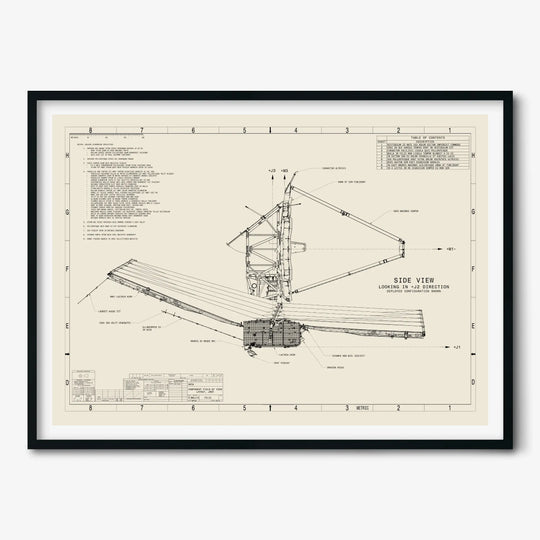 James Webb Space Telescope: Technical Diagram (White)