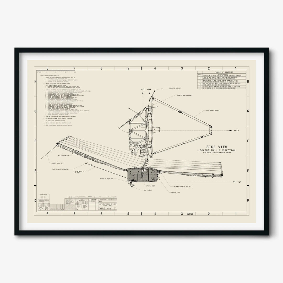 James Webb Space Telescope: Technical Diagram (White)
