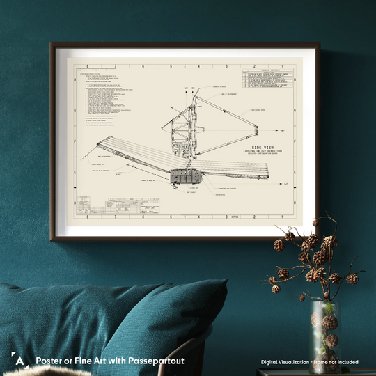 James Webb Space Telescope: Technical Diagram (White)