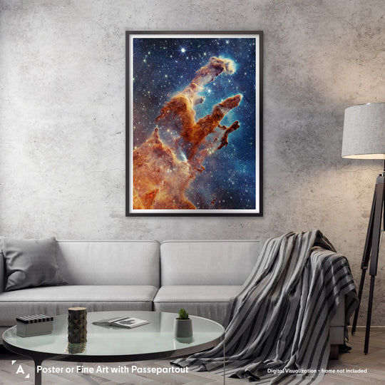 Jesion: Pillars of Creation Poster (Webb with Hubble)