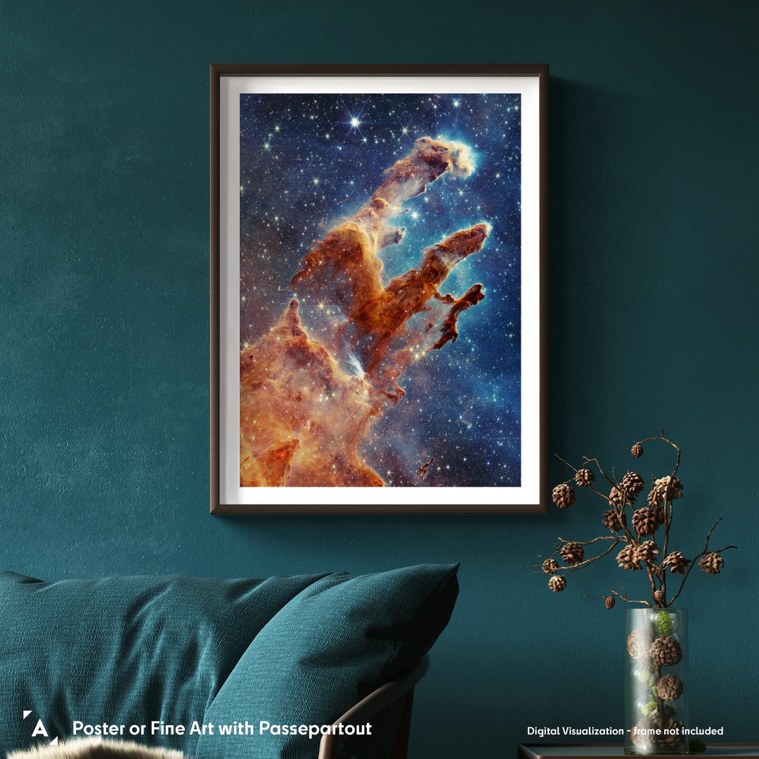 Jesion: Pillars of Creation Poster (Webb with Hubble)