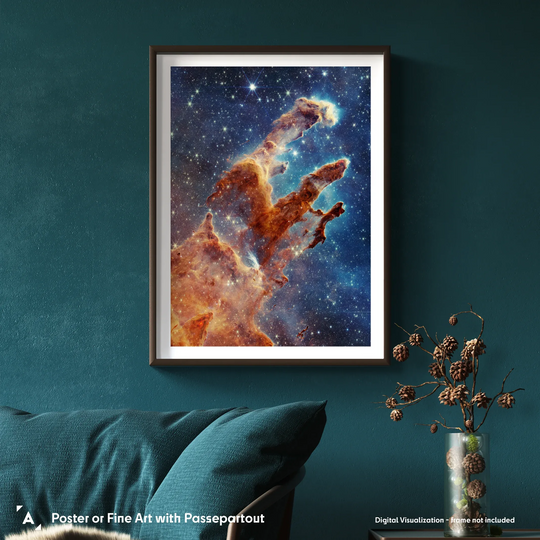 Jesion: Pillars of Creation Poster (Webb with Hubble)