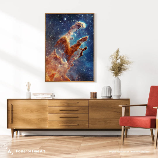 Jesion: Pillars of Creation Poster (Webb with Hubble)