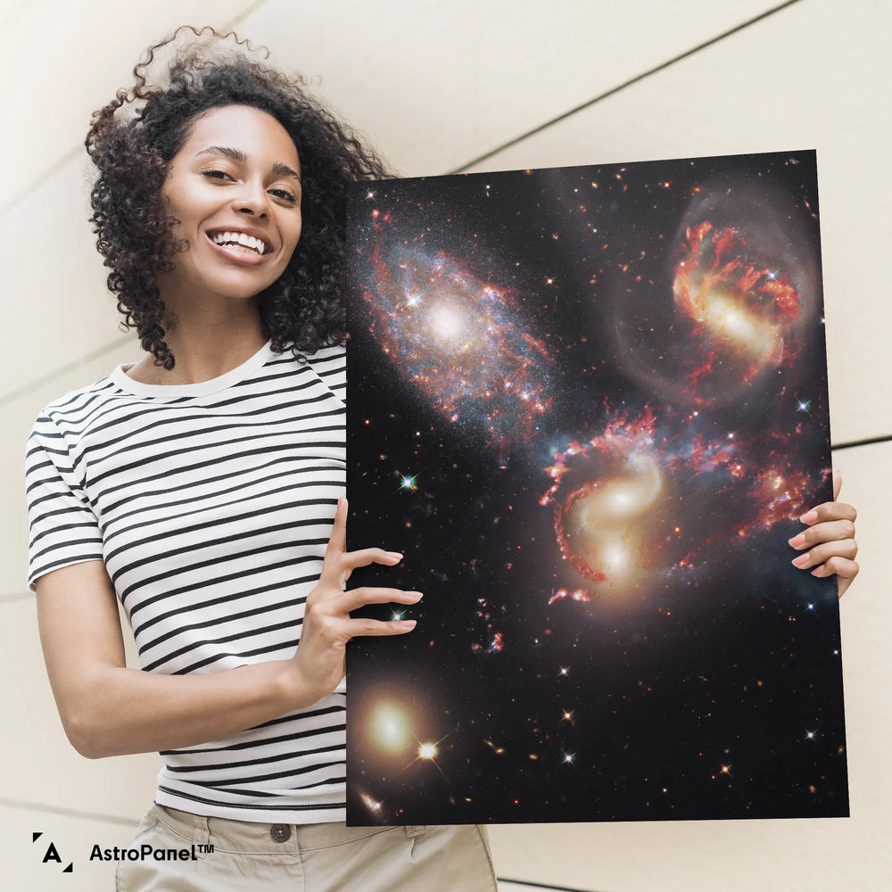 Jesion: Stephan's Quintet Poster (Webb with Hubble and Chandra X-ray)