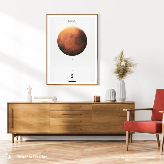 Solar System Light: Mars Poster