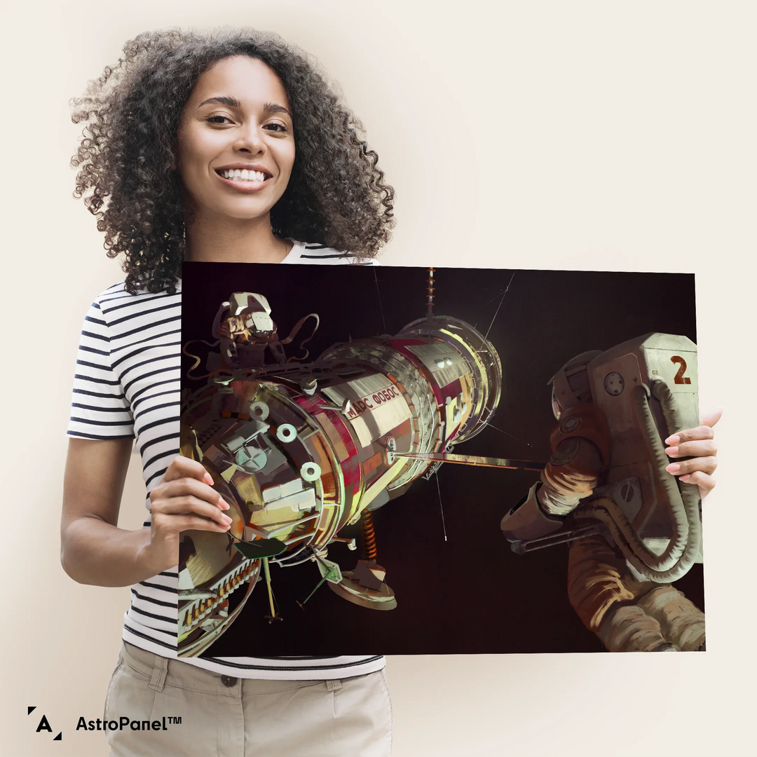 Maciej Rebisz: Mars-Phobos Spacecraft Poster