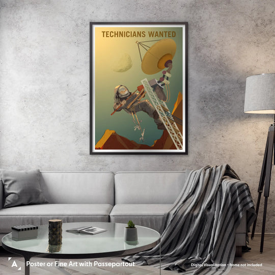 NASA Mars Recruitment Poster: Technicians Wanted