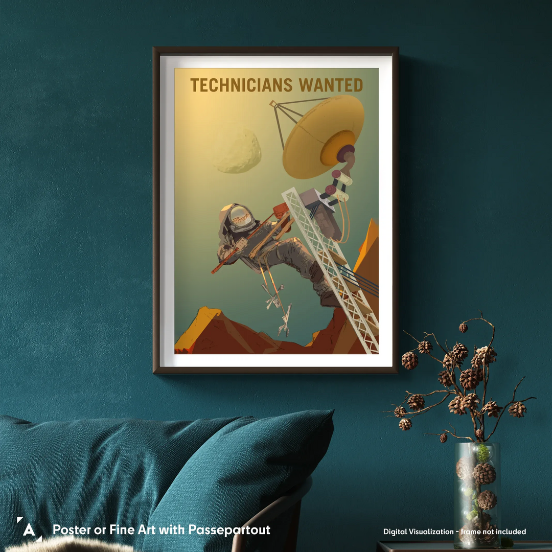 NASA Mars Recruitment Poster: Technicians Wanted