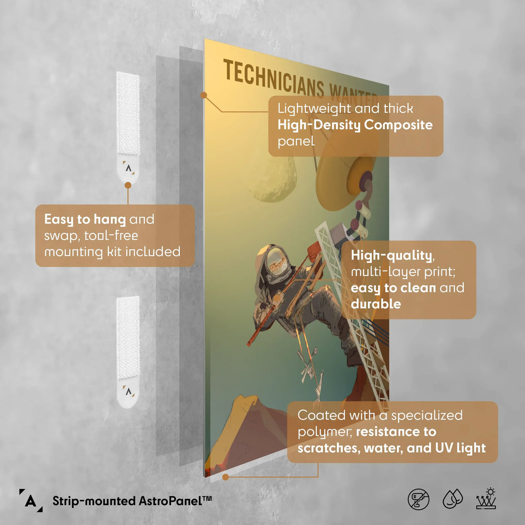 NASA Mars Recruitment Poster: Technicians Wanted