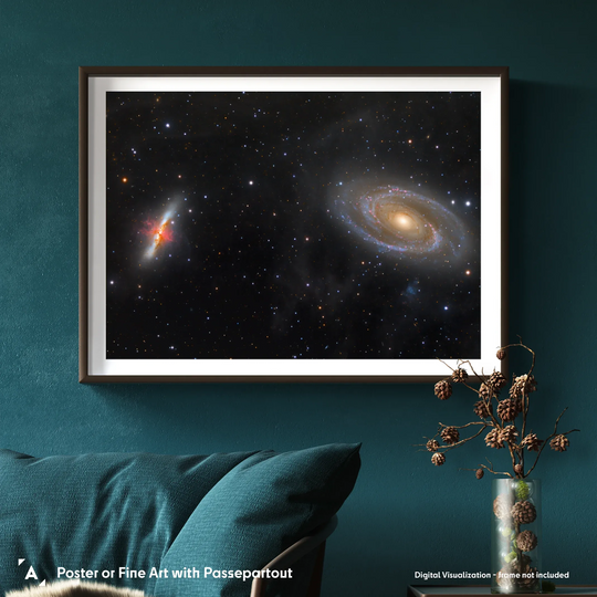 Bogdan Jarzyna: Messier 81 & 82 in Ursa Major Poster