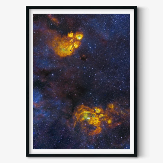 Michael Sidonio: Twin Nebulae in Scorpius (NGC 6357 & 6334) Poster