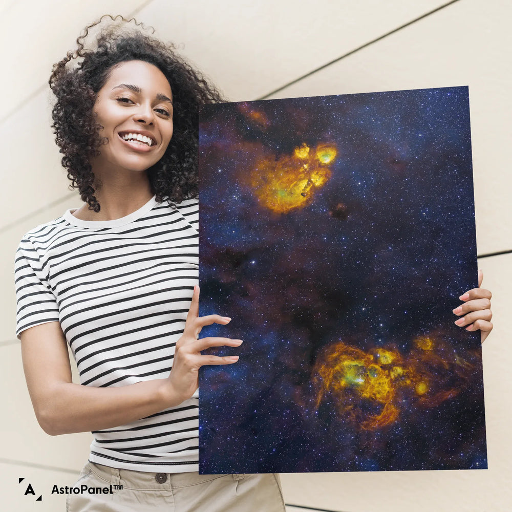 Michael Sidonio: Twin Nebulae in Scorpius (NGC 6357 & 6334) Poster