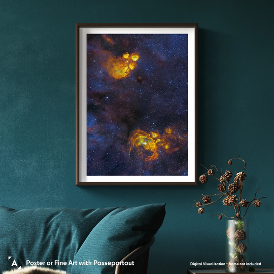 Michael Sidonio: Twin Nebulae in Scorpius (NGC 6357 & 6334) Poster