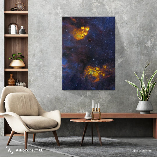 Michael Sidonio: Twin Nebulae in Scorpius (NGC 6357 & 6334) Poster