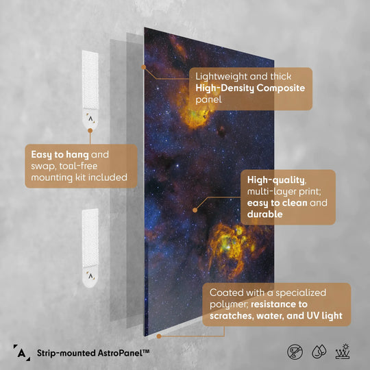 Michael Sidonio: Twin Nebulae in Scorpius (NGC 6357 & 6334) Poster