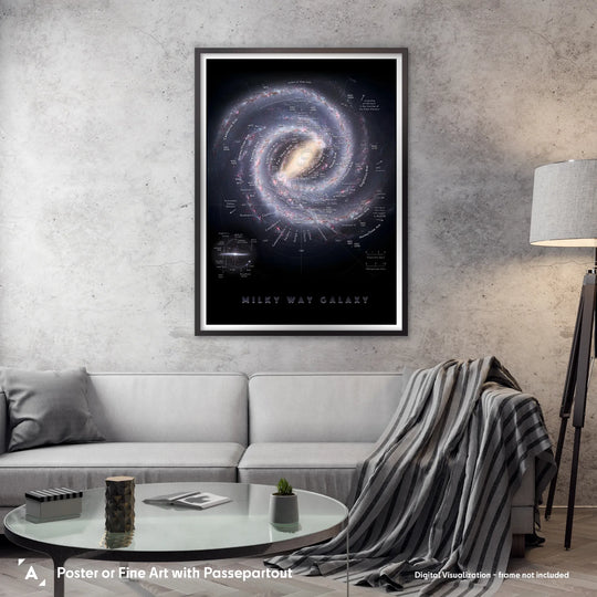 Pablo Carlos Budassi: Milky Way Map Poster