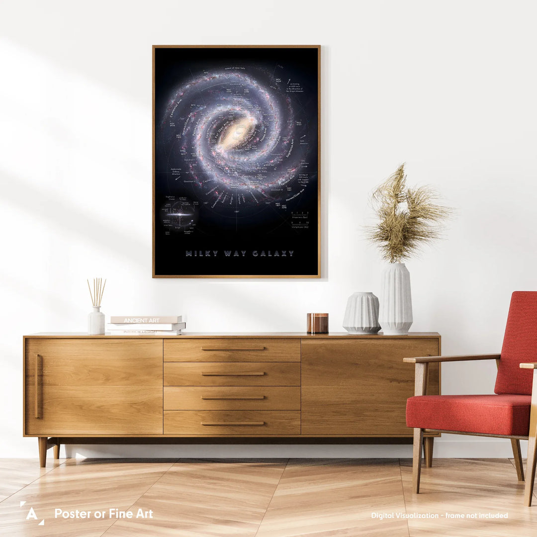 Pablo Carlos Budassi: Milky Way Map Poster