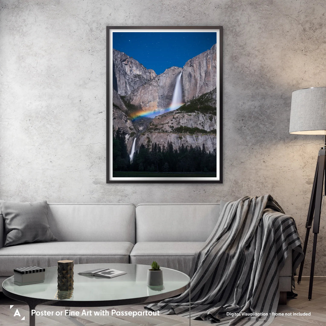 Marcin Zajac: Moonbow at Yosemite Falls Poster