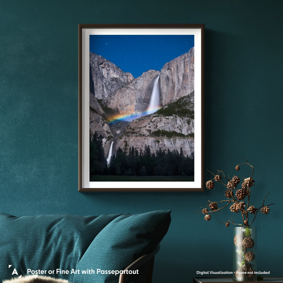 Marcin Zajac: Moonbow at Yosemite Falls Poster