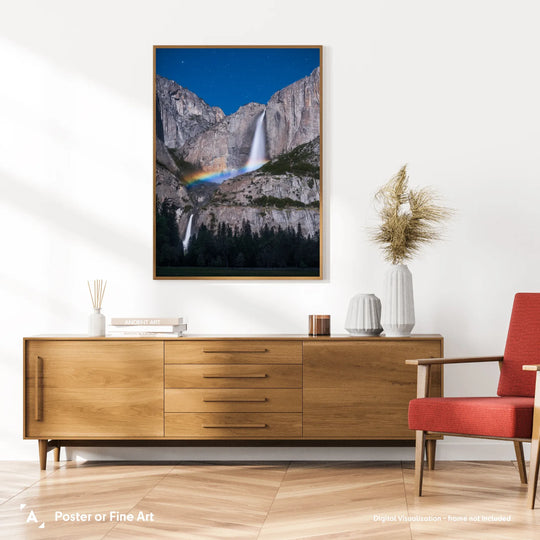 Marcin Zajac: Moonbow at Yosemite Falls Poster