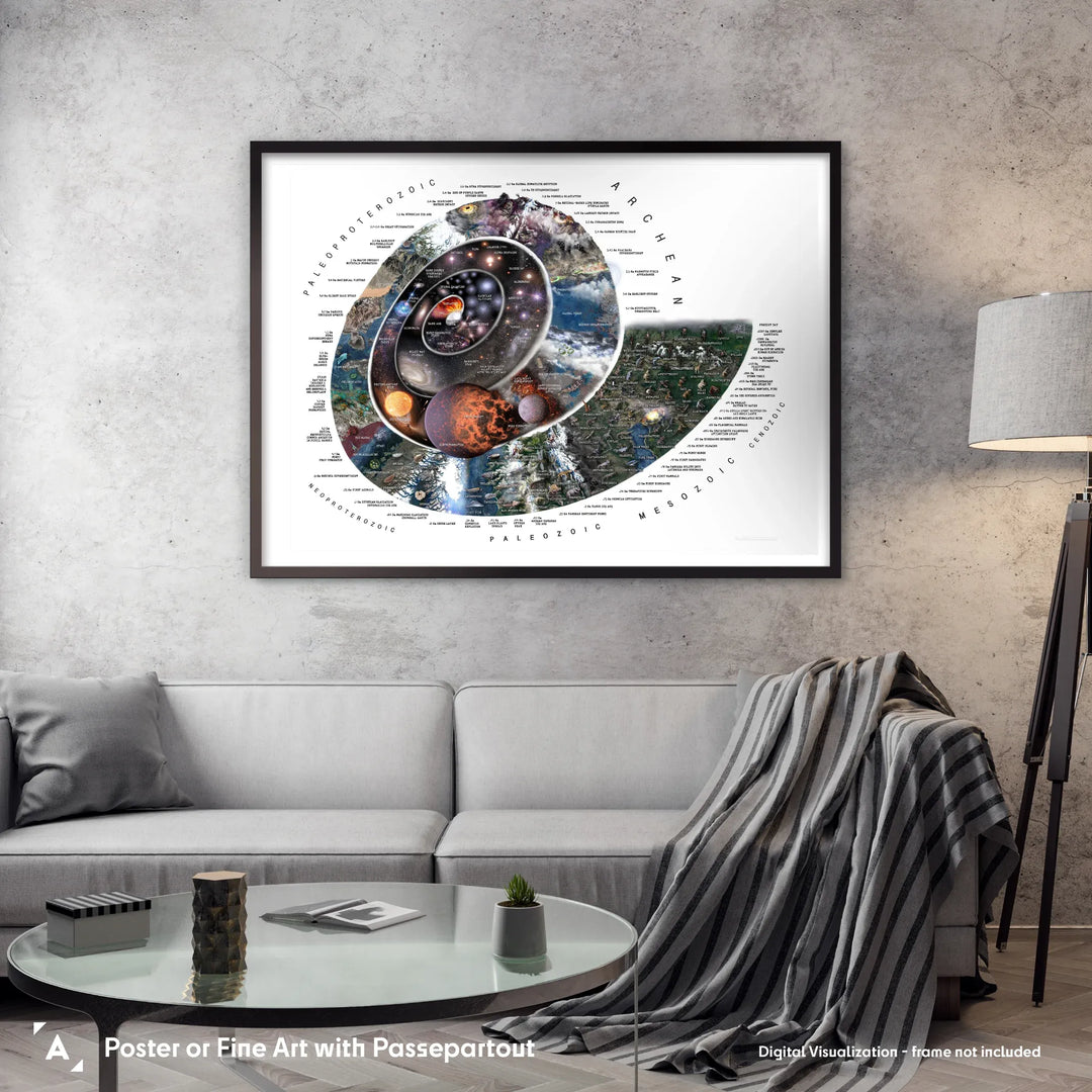 Pablo Carlos Budassi: Nature Timespiral Poster (white version)