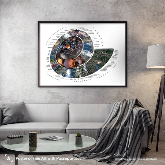 Pablo Carlos Budassi: Nature Timespiral Poster (white version)