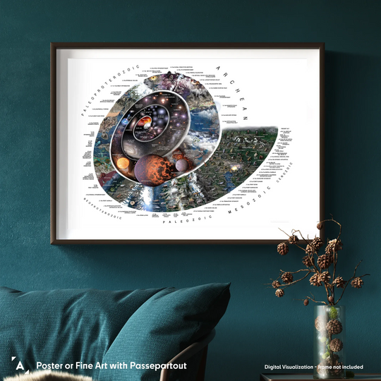 Pablo Carlos Budassi: Nature Timespiral Poster (white version)