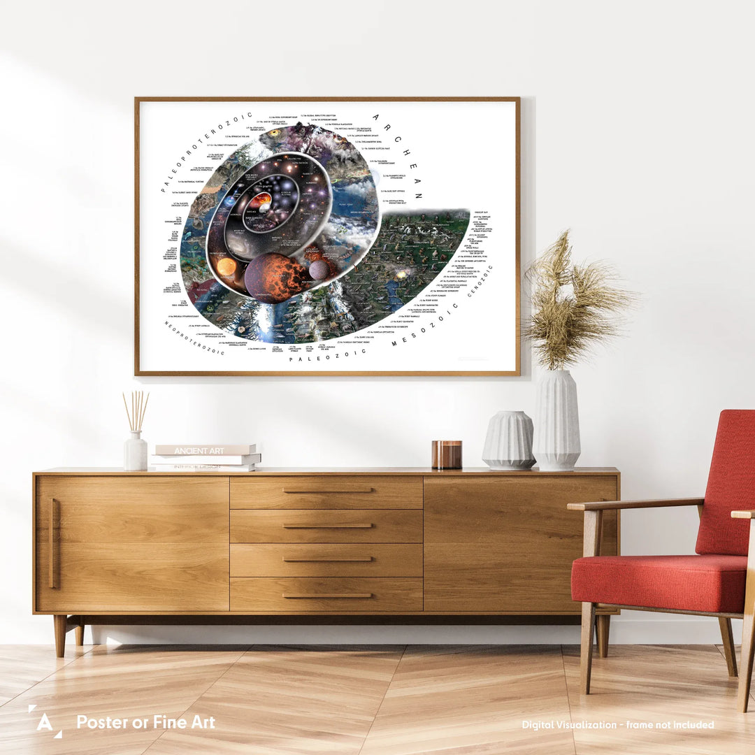 Pablo Carlos Budassi: Nature Timespiral Poster (white version)