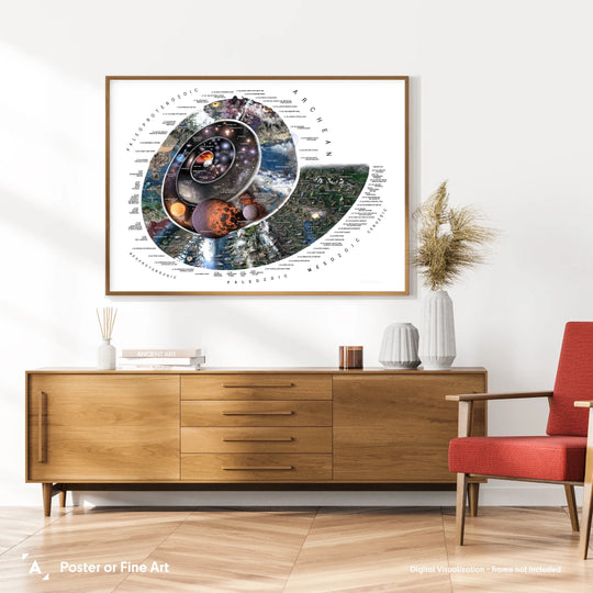 Pablo Carlos Budassi: Nature Timespiral Poster (white version)