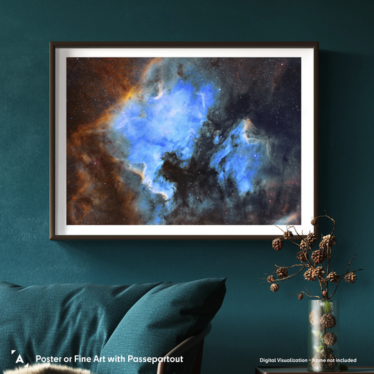 Bogdan Jarzyna: North America and Pelican Nebulae Poster