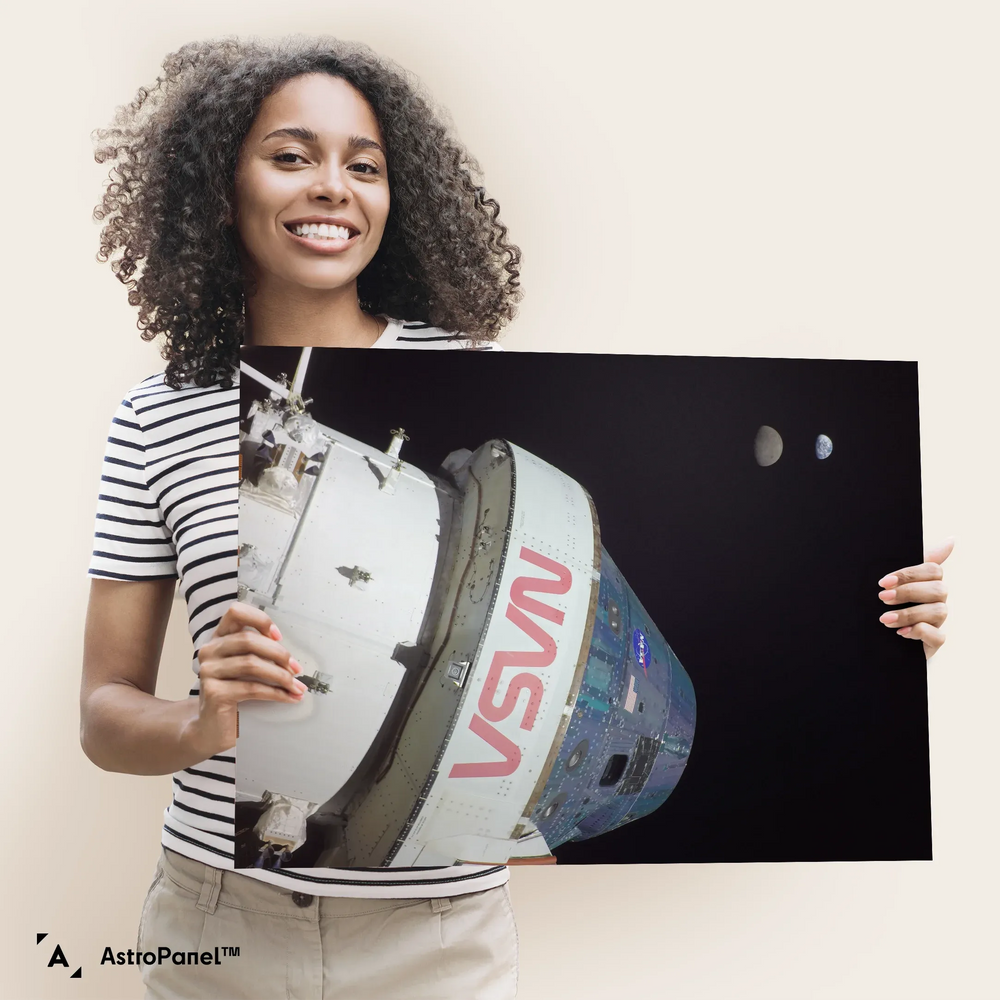 NASA Poster: Orion, Earth, and the Moon