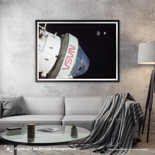 NASA Poster: Orion, Earth, and the Moon