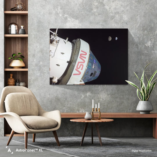 NASA Poster: Orion, Earth, and the Moon