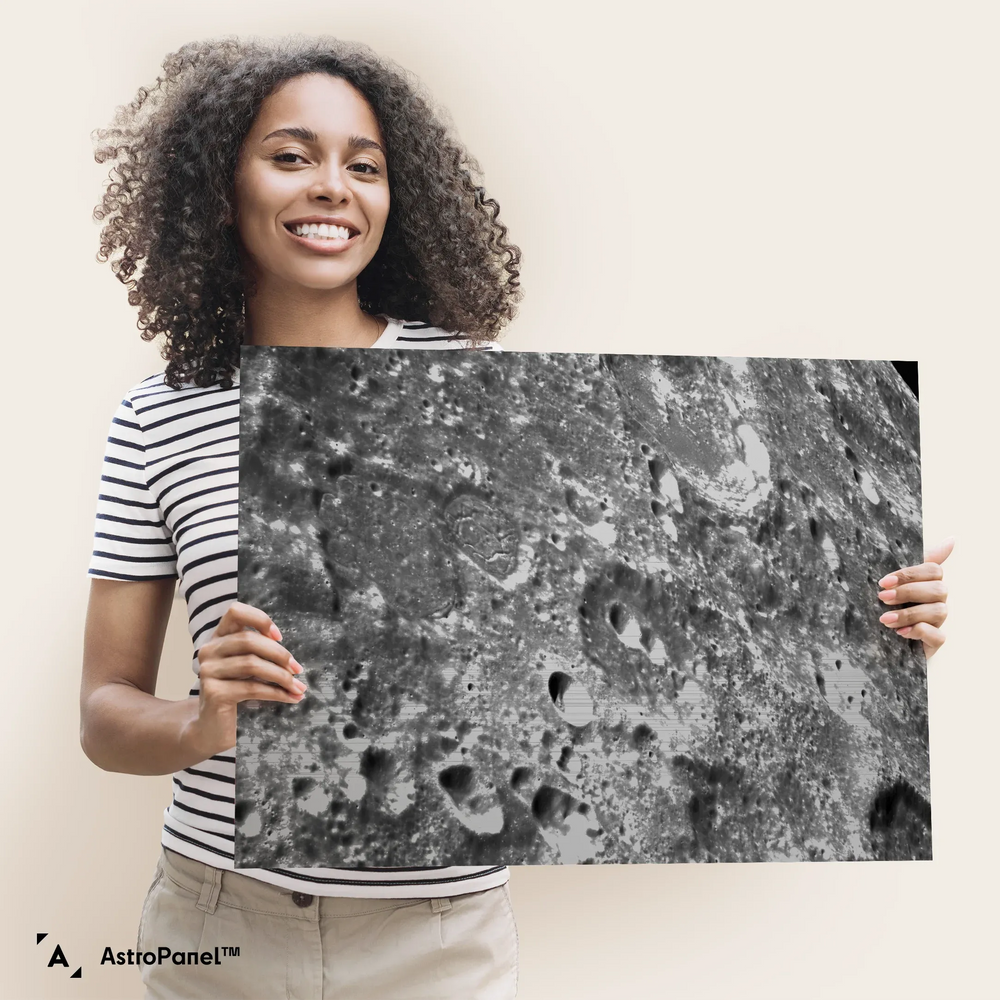 NASA Poster: Orion’s Moon Crater Close-up