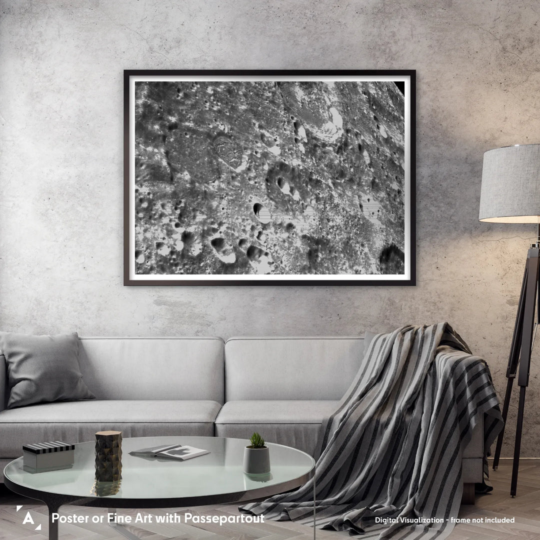 NASA Poster: Orion’s Moon Crater Close-up