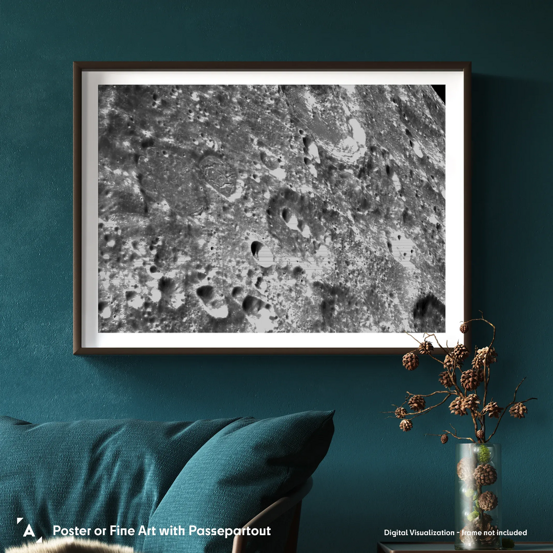 NASA Poster: Orion’s Moon Crater Close-up