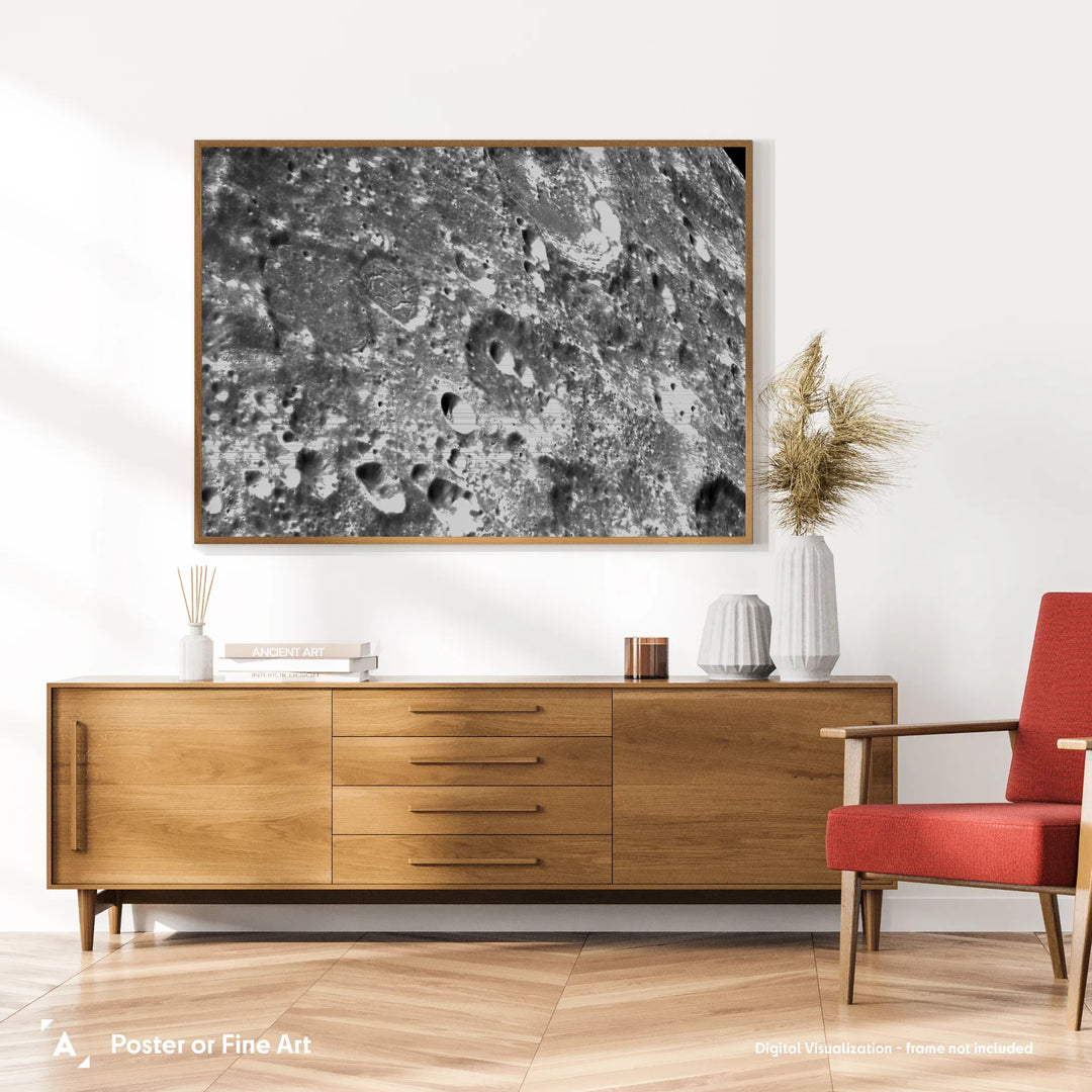 NASA Poster: Orion’s Moon Crater Close-up