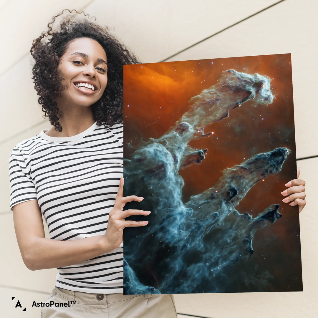 Pillars of Creation Poster (in Mid-Infrared)
