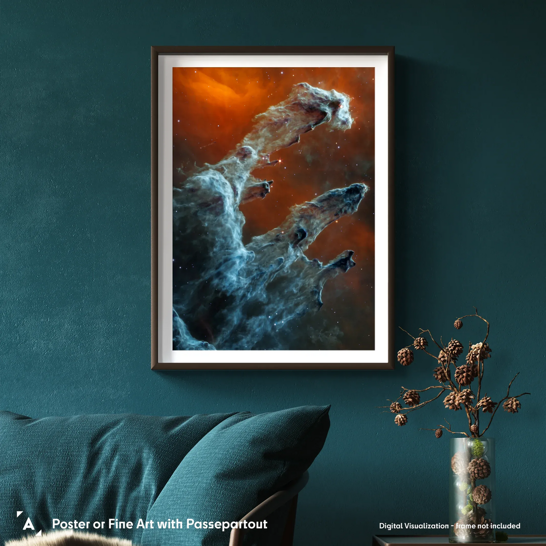 Pillars of Creation Poster (in Mid-Infrared)